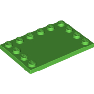 Lego destička 4x6 se study na kraji, světle zelená (6027575)